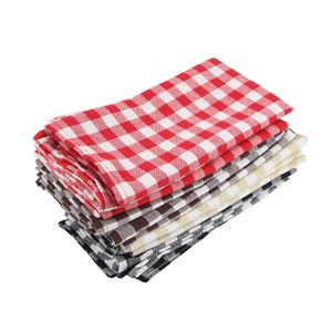 Lot de 12 serviettes de table 40 x 40 cm en coton mélangé à carreaux à carreaux serviettes en tissu napperons table à manger torchons pour les événements à la maison 230628