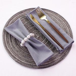 Tafel servet zacht katoen grijze kleur doek servetten plaats mat voor huis keuken eten bruiloft kerstmas kerstmas rustiek land paasdecor