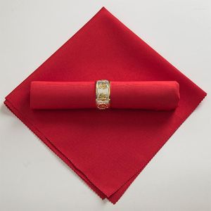 Tafel servet vaste kleur witte bruiloft doek servetten gerecycled textiel restaurant handkerchie milieuvriendelijk 48 cm vierkant