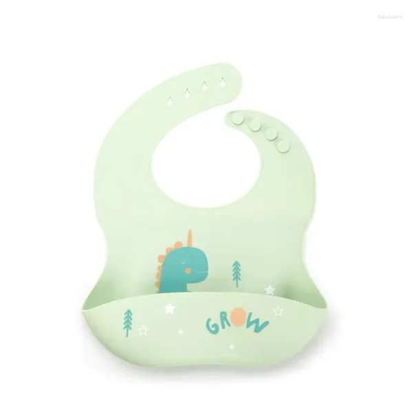 Serviette de Table en Silicone pour bébé, serviette d'alimentation solide, imprimé d'animaux de dessin animé, bavoirs pour fille et garçon, tissus doux et imperméables