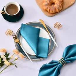Tafel servet vierkant 30x30cm satijn elegante servetten perfect voor bruiloft afstuderen diner feestjes restaurant koffie/cake theedoek
