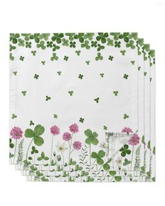 Tafel servet St. Patrick's Day klaver bloemen set bruiloft banket doek zachte theedoeken diner zakdoek