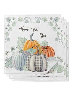 Servet Thanksgiving Herfst Pompoen Witte Servetten Set Kerst Festival Thuis Bruiloft Diner Doek