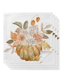 Tafel servet thanksgiving pompoen bloembladeren servetten doek set keuken diner thee handdoeken ontwerpmat bruiloft decor