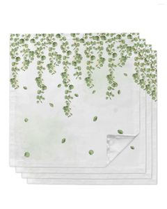 Tafel servet aquarel eucalyptus bladeren planten groen 4/6/8 stcs keuken 50x50 cm servetten serveergerechten thuis textielproducten