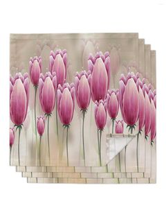 Tafel servet aquarel bloembloem tulp 4/6/8 stks servetten restaurant diner bruiloft banket decor dia