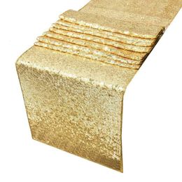 Table Runner 5 Pack Sequin Table Runner Gold Sequin Tabine Tabinet Sparkle Table Couvre pour la décoration de fête de mariage Ballons décorations de fête 230811