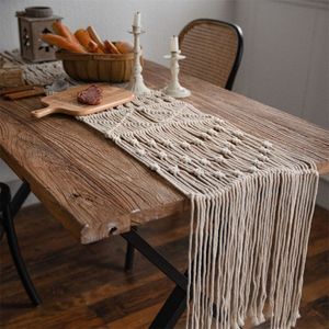 Tabel Runner Boheemian Table Runner Handgeweven Placemats Macrame Tabel Runner met kwast Tabel Deken Bedding Wedding Party Home Decoratie 230322