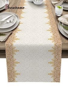 Chemin de table bohème vintage ethnique chemin de table à manger de luxe décoration de mariage couverture de table décoration de noël nappe 230408