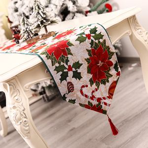 Tabel Runner Christmas Table Runner mode Hoogwaardige bedrukte tafelkussen Kussen Kerstmis Home Decoratie 230408