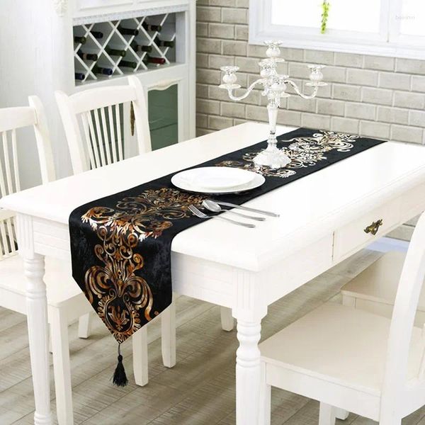 Table Runner Classic Modern Handcraft Crafts Europe Style Silver Decoration Decoration Cloth