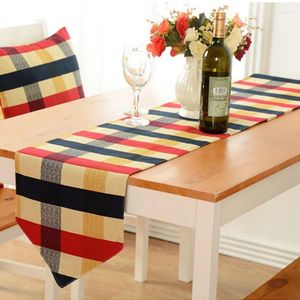 Chemin de Table Style anglais, 2 couleurs, tissu à carreaux en pur coton, couverture anti-poussière, extrémité du lit, décor de dîner à la maison