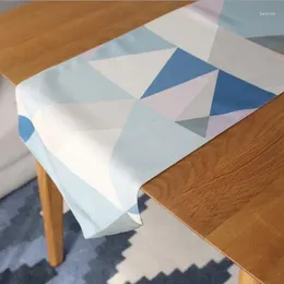 Chemin de table Fyjafon européen imperméable en polyester motif géométrique pour la maison El 30 180 cm/30 200 cm/30 220 cm