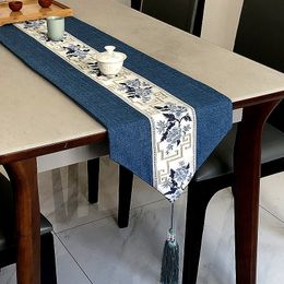 Table Runner HomeProduct Centerluxury Cotton Linen Jacquard Table Runner Decoratie Bed Runner 230408