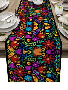 Table Runner Mexican geometric abstract floral coffee table decoration dining table decoration wedding table decoration 230408