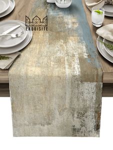 Tafel Runner Oil Painting Abstract Art Table Runner Decoratie Home Decor Dinner Table Decoratie Tabel Decor 230210