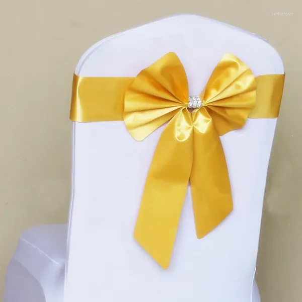 Falda de mesa 1 Silla de Organza Bow Bow for Cover Banquet Wedding Farty Evento de decoración de Navidad Drop