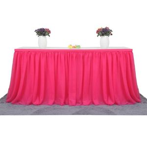 Jupe de Table en Tulle Tutu 183X77 Cm, vaisselle en tissu, pour fête de mariage, réception-cadeau pour bébé, décoration de maison, jupe d'anniversaire 2888