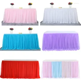 Tafelrok 1 stks DIY tafelkleed garen tule TUTU bruiloft voor decoratie babyshower gunsten thuis textiel