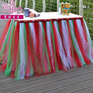 Jupe de Table personnalisée en Tulle, 1 mètre, 91cm, décoration de mariage, Tutu, faveurs de fête, Textile de maison