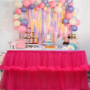 Tafelrok ARICK Effen Kleur Verjaardag Tule Kerst Bruiloft Tutu Doek Baby Douche Banket Party Home Decor