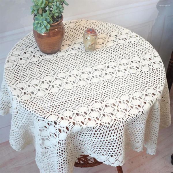 Table jupe fête d'anniversaire noël Halloween nappe mariage bureau couverture salle à manger meubles coureur Crochet pour événements drapeau K007