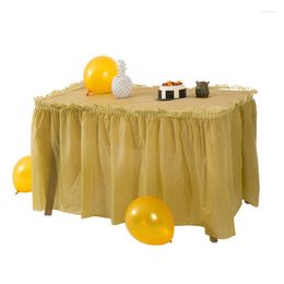 Tafelrok Wegwerpfeest Oliebestendig PE Plastic 75x430CM Hoes voor Gelukkige Verjaardag Bruiloft Festival Decoratie