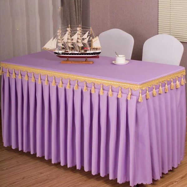 Falda De Mesa Rectángulo Baby Showers Fiesta Banquete De Boda Mantel Decorar Cubierta De Color Sólido Vajilla C