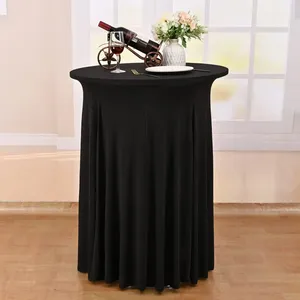 Tafelrok rond spandex cocktailtafelkleden met hoes stretch vierkant voor ingerichte hoge bar bruiloftsbanket