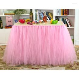 Jupe de Table Tutu en Tulle, vaisselle pour décoration de mariage, jupe de fête prénatale, Textile de maison