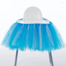 Jupe de Table en Tulle, jupes de mariage, belle et à la mode, décoration de fête prénatale, fournitures de chaise haute, couverture de bureau pour événement