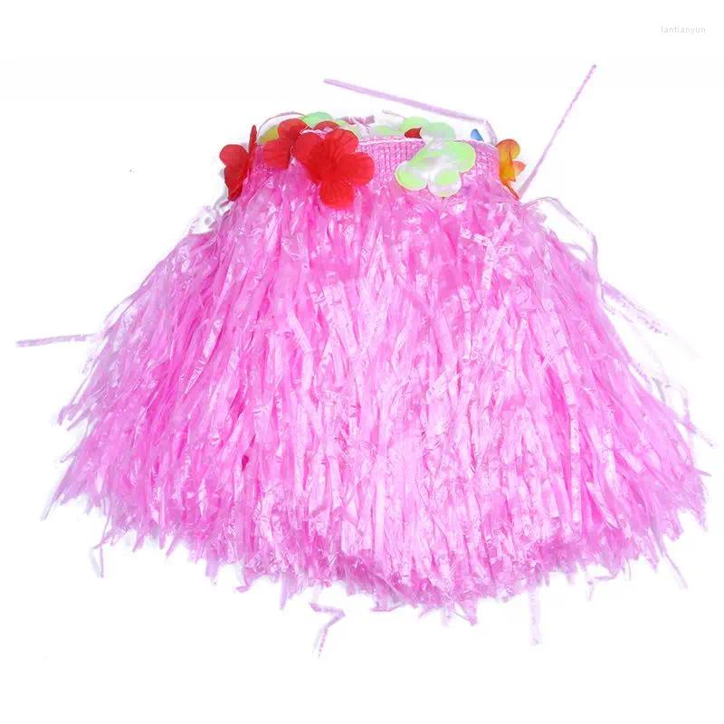 Bord kjol wsfs hawaiian luau blommor gräs trädgård bröllop fest stranddekor rosa