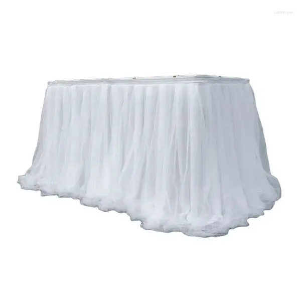 Jupe de Table X7AB, nappe colorée en Tulle, décoration de réception pour Dessert, fête de mariage, anniversaire à domicile, matériel Tutu DIY