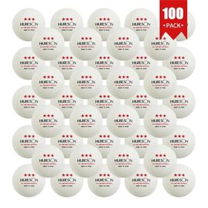 Tafeltennisballen Huieson ThreeStar Level 40 mm Materiaal ABS 50 100 STUKS Training Ping Pong 28 g Wit Geel 231006