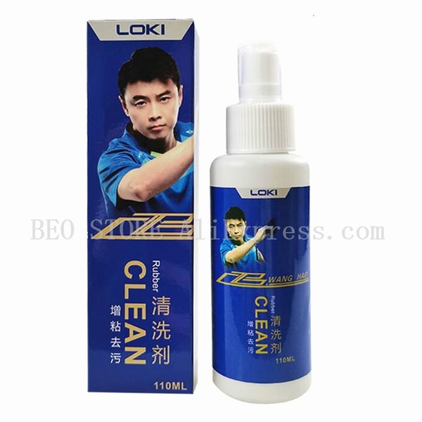 Pelotas de tenis de mesa LOKI Limpiador de goma profesional 110 ml Raqueta de ping pong Limpiar niebla Lavado Detergente Agua 230307