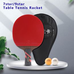 Raqueta de tenis de mesa Raqueta individual profesional Competición de carbono de 7 estrellas y 9 estrellas Raqueta de tenis de mesa de alto rebote Paleta de ping pong 240202