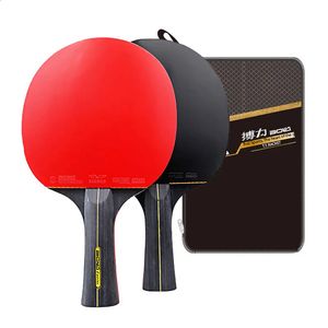 Tafeltennisracketset 6 sterren lang kort handvat voor studenten Pingpongpeddel A11-serie 240131