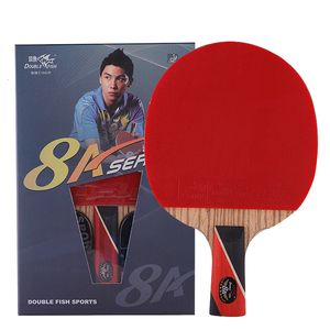 Tafeltennisrackets 100% origineel Double Fish 8A Tafeltennisbatje Ping Pong Legend Racket met koffer racket sport carbon mes snelle aanvalslus 230701
