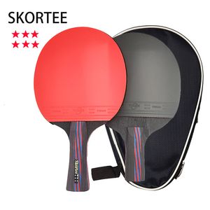 Raquettes de tennis de table Raquette professionnelle 6 étoiles avec sac Poignée horizontale Ping Pong Paddle pingpong bat Student Sports Equipment 230627