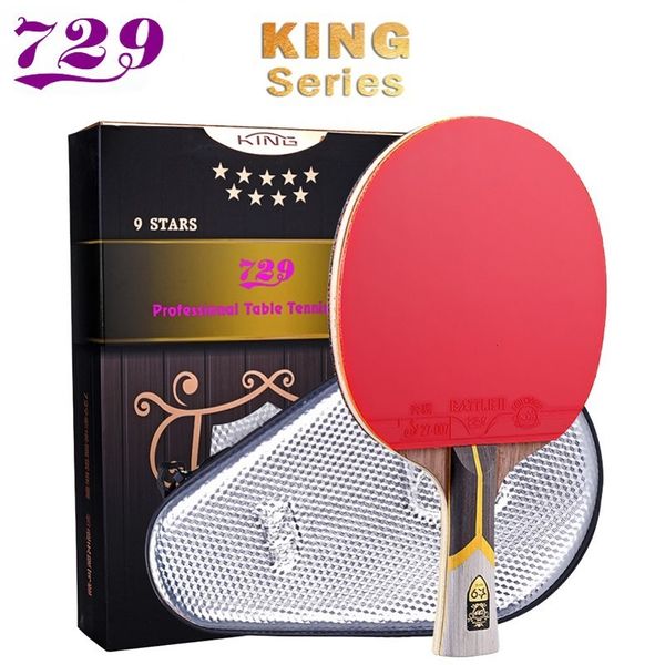 Raquetas de tenis de mesa 729 Raqueta de Ping Pong Ofensiva profesional King 6 7 8 9Star Paleta aprobada por la ITTF para intermedio 230801