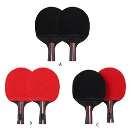 Raquettes de tennis de table Raquette à 7 couches Manche court et long Boutons double face Double face Colle inversée Pings Pangs Raquettes droites 230719