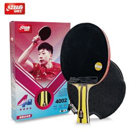 Raquettes de tennis de table H4002 Raquette 4 étoiles 5 6 H5002 H6002 Ping Pong Professionnel Pagaie en bois pur avec caoutchouc collant 230824