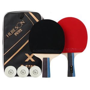 Raquettes de tennis de table Huisheng Log Racket Doubleface Reverse Glue Ping Pang Raquette 230719