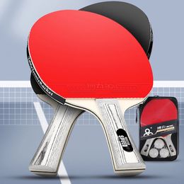 Raquettes de Tennis de Table couche 5 boutons Double face dans le ensemble de raquettes de Tennis de Table de Ping-Pong Kit de contrôle de vitesse 231127