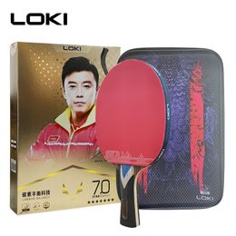 Tafeltennis Raquets Loki 7 Star Racket Professional Offensive Ping Pong Paddle met ITTF -certificering Sticky Rubber 230822