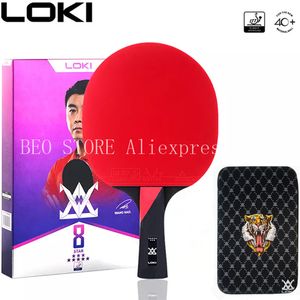 Tabel tennis Raquets Loki 8 -sterren High Sticky Racket Professional Pingpong Bat Competition Ping Pong Paddle voor balbeheersing en lus 230822