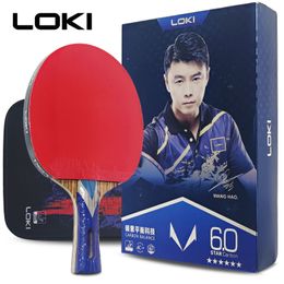 Tafeltennisraquets Loki RXTON R-Serie 5/6/7 Ster Tafeltennisracket Carbon Balans Offensief Ping Pong Racket Professioneel Hol Handvat 230923