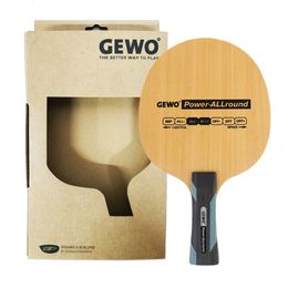 Tafeltennis Raquets Originele GEWO POWER ALLROUND Blade Racket 5 Ply Wood Ping Pong Bat Paddle 230801
