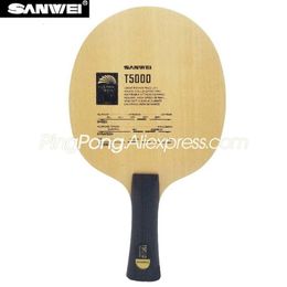 Raquetas de tenis de mesa Original SANWEI T5000 CARBON Table Tennis Blade 52 Carbon T-5000 Raqueta Ping Pong Bat Paddle 230303