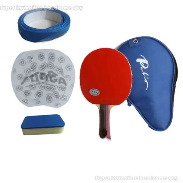 Table Tennis Raquets Palio 3 estrellas Raqueta de tenis de mesa con estuche de bolsas de raqueta de esponja de goma Ping de 3 estrellas de 3 estrellas Ping 195